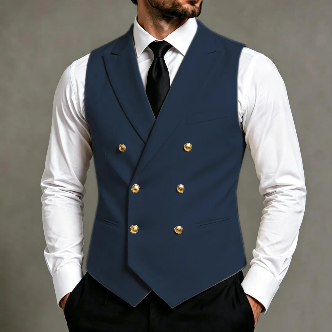 Men's Double Breasted Vest for Wedding & Formal Occasions
