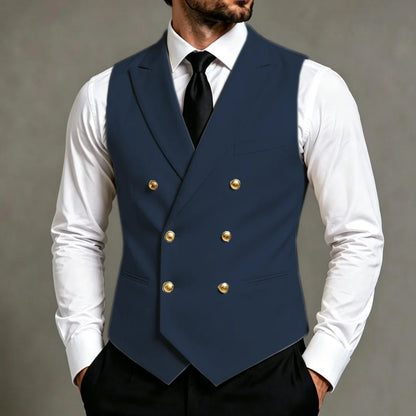 Men's Double Breasted Vest for Wedding & Formal Occasions