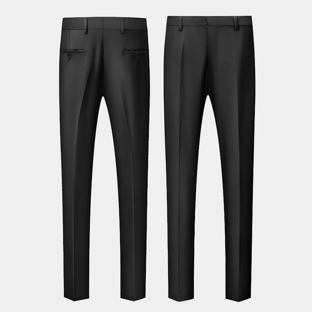 Men Suit 3 Pieces Black Single Button With Bright Lapel For Wedding Groom Banquet Party Business Work Set Jacket Vest Pants