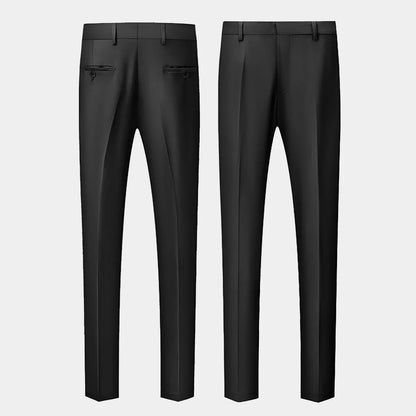 Men Suit 3 Pieces Black Single Button With Bright Lapel For Wedding Groom Banquet Party Business Work Set Jacket Vest Pants