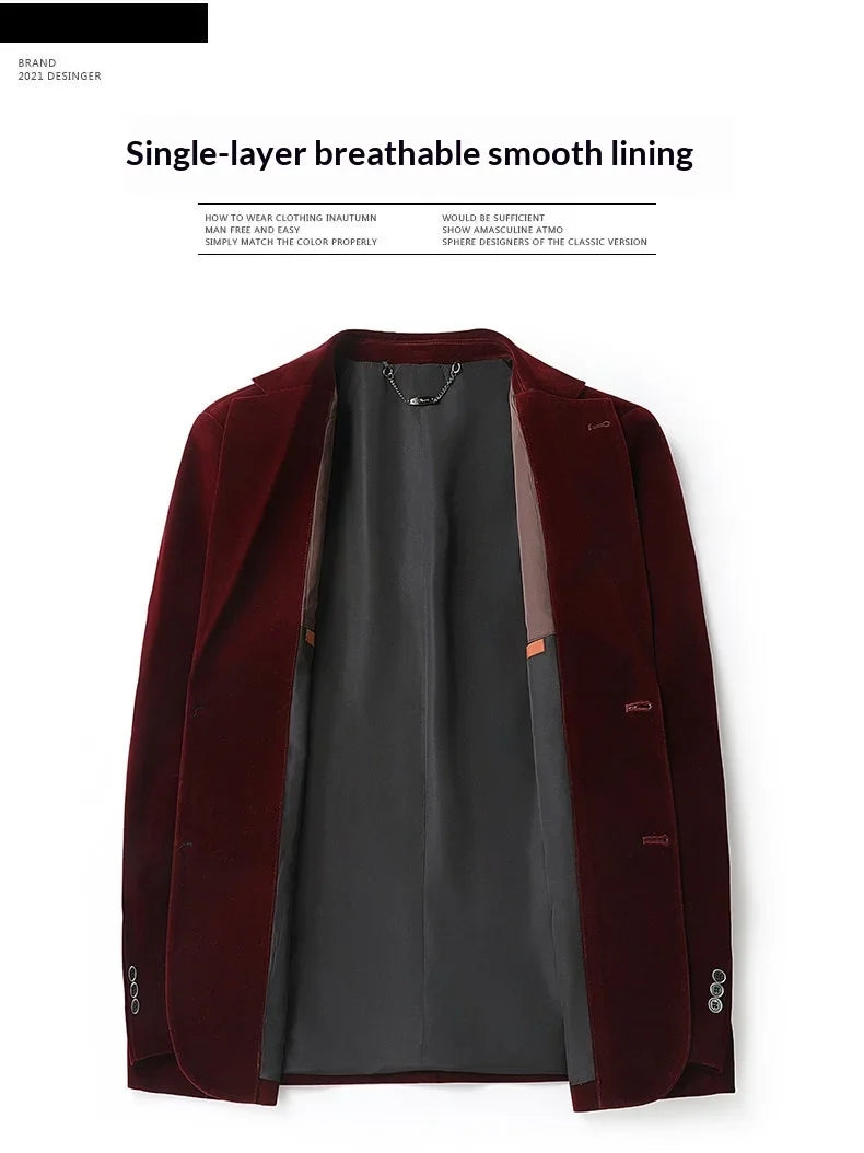 Blazer Men Fashionable Business Outdoor Travel Youth Campus Wedding Versatile Gentleman Host Slim-fit Casual Korean Style Blazer