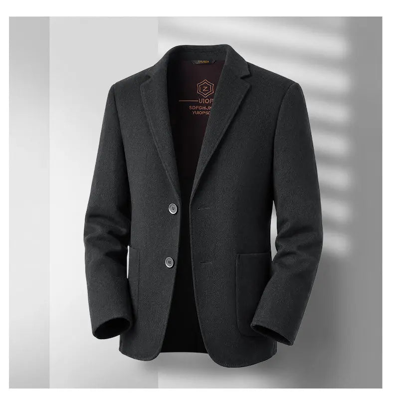 Men's Full Wool Double-Sided Tweed Casual Blazer Five Colors Single-Lining Autumn Winter Well-Structured Casual Business Suit Ja