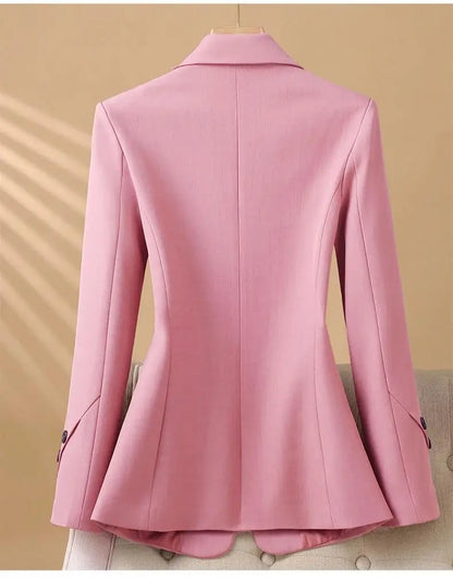 2024 New Suit Coat Women's Korean Style Slim Single Breasted Blazers Office Female Temperament Blazers Jacket Outwear Tops