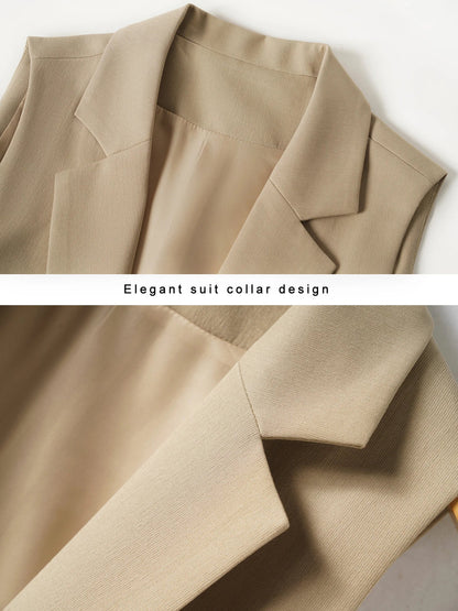 Simple one-button blazer-style vest for women spring and autumn style suitable for workplace and business commuting