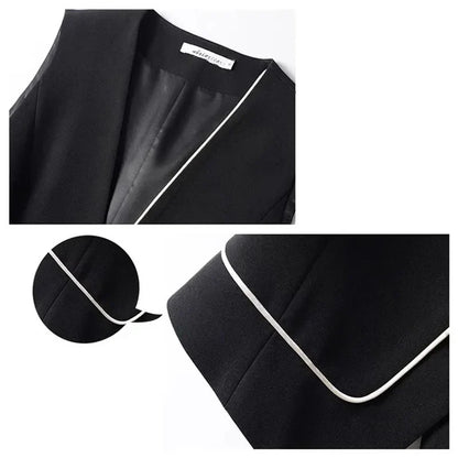 Black Office Suit Vest Jacket Women Clothing 2026 New Korean Sleeveless Jacket Coat Casual Waistcoat Feminine Waistcoat Tops
