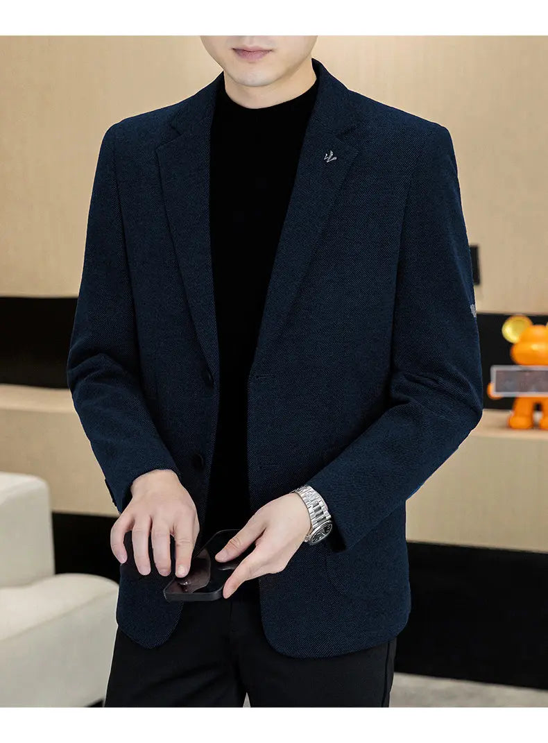 Men's Smart Casual Blazer – Single Breasted Suit Jacket for Business & Daily Wear
