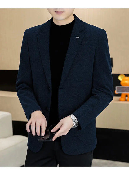 Men's Smart Casual Blazer – Single Breasted Suit Jacket for Business & Daily Wear