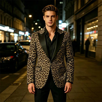 Men's Premium Textured Casual Blazer Two Button Notched Lapel Slim Fit With Pocket Square For Office Wedding Party Daily Wear