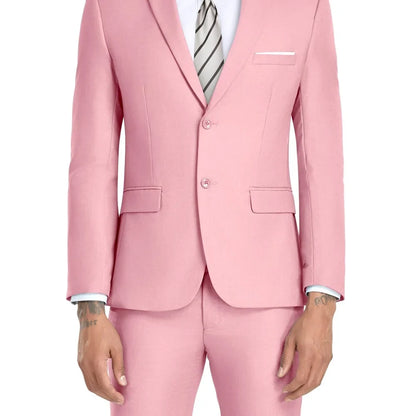 Luxury Formal Casual Men's Suits Formal Business Wedding Groomsmen Smoking Single Breasted Jacket Pants Set