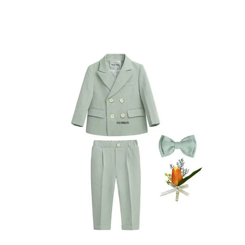 Little Boys Photography Suit Children Wedding Dress Kids Stage Performance Blazer Suit Baby Birthday Formal Ceremony Costume