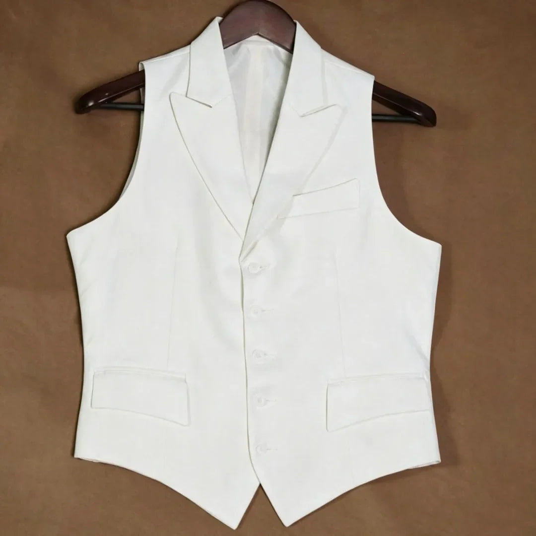 Men's Vest Single Breasted Lapel Waistcoat for Wedding, Business & Formal Occasions