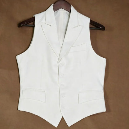 Men's Vest Single Breasted Lapel Waistcoat for Wedding, Business & Formal Occasions