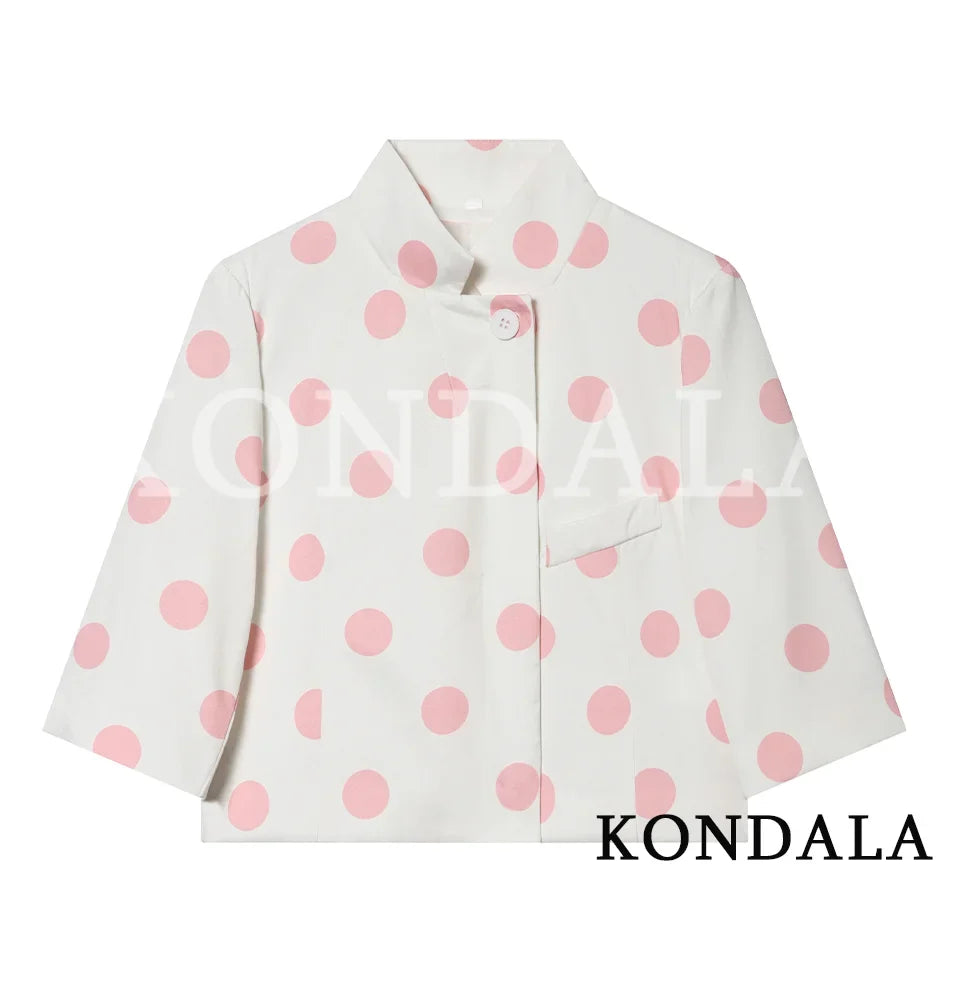 Commute Short Sleeve Blazer Women Summer Elegant Stand-up Collar Short Blazer New 2026 Trendy High Street Casual Blazer