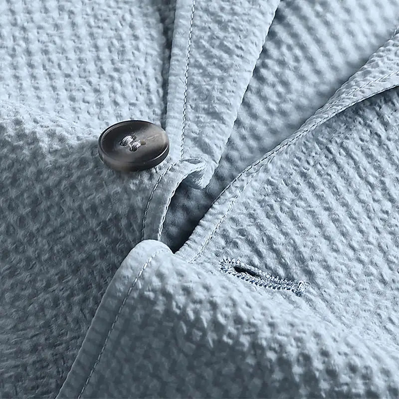 2026 Sun Protection Lightweight Blazer - Fashionable Business Outdoor Travel Wedding Casual Korean Men's Bubble Weave Blazer
