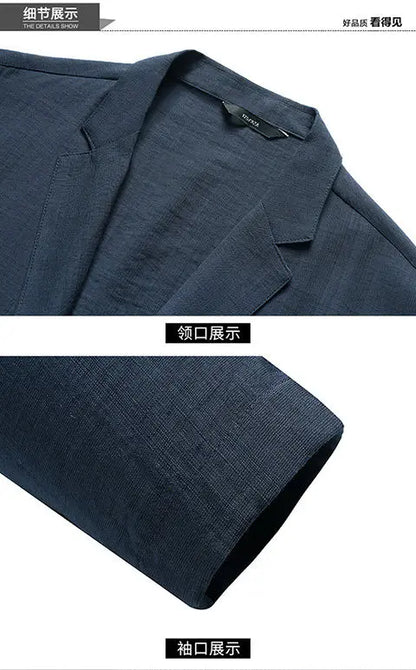 Blazer Men's Fashion Outdoor Travel Wedding Stylish Multi-purpose Casual Slim-Fitting Lightweight Cool and Breathable Blazer