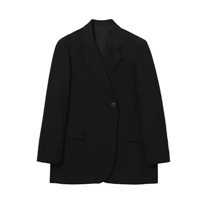Clothes Coats for Women Black Jacket Blazer Woman Solid Outerwears Loose Korean Style Popular Deals High Quality Fashion 2025