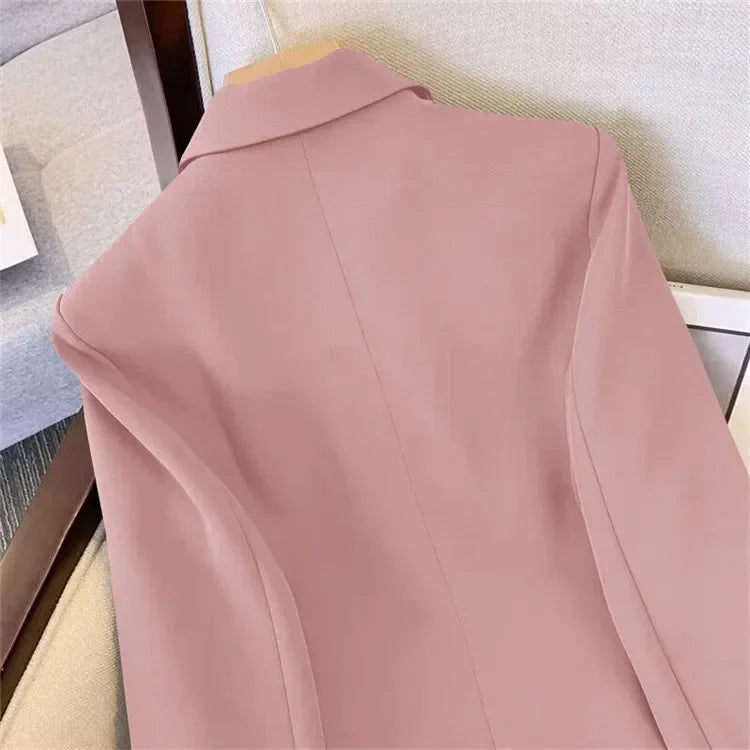Slim Fit Women's Office Blazer High-End Casual Korean Fashion Spring Autumn New Loose Blazers Temperament Coats for Women