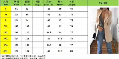 Women's Casual Blazer Notched Lapel Long Sleeve Open Jacket with Pockets Slim Fit Spring Autumn Office Lady Streetwear Coat