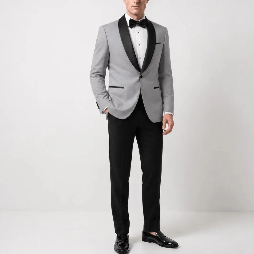 Men Suit Yellow Black 2 Pieces Lapel Single Breasted For Wedding Groom Birthday Banquet Party Business Work Office Jacket Pants