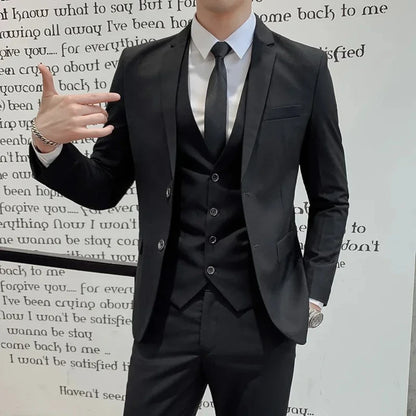 Hommes Costume Formel Slim Fit Bal de Promo Ensemble Mariage Blazers Homme Haute Qualité Garçon d'Honneur Luxe Robe d'Affaires Banquet Fête Costume