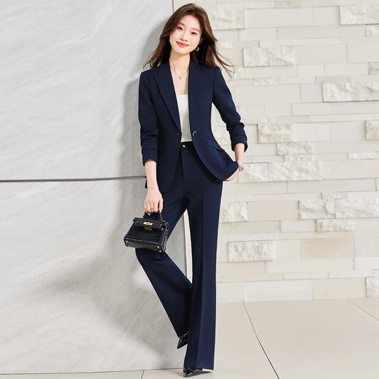 Fashionable Business Women's High-Quality Two-Piece Set Pants + Suit Jacket Elegant 2026 New Arrival