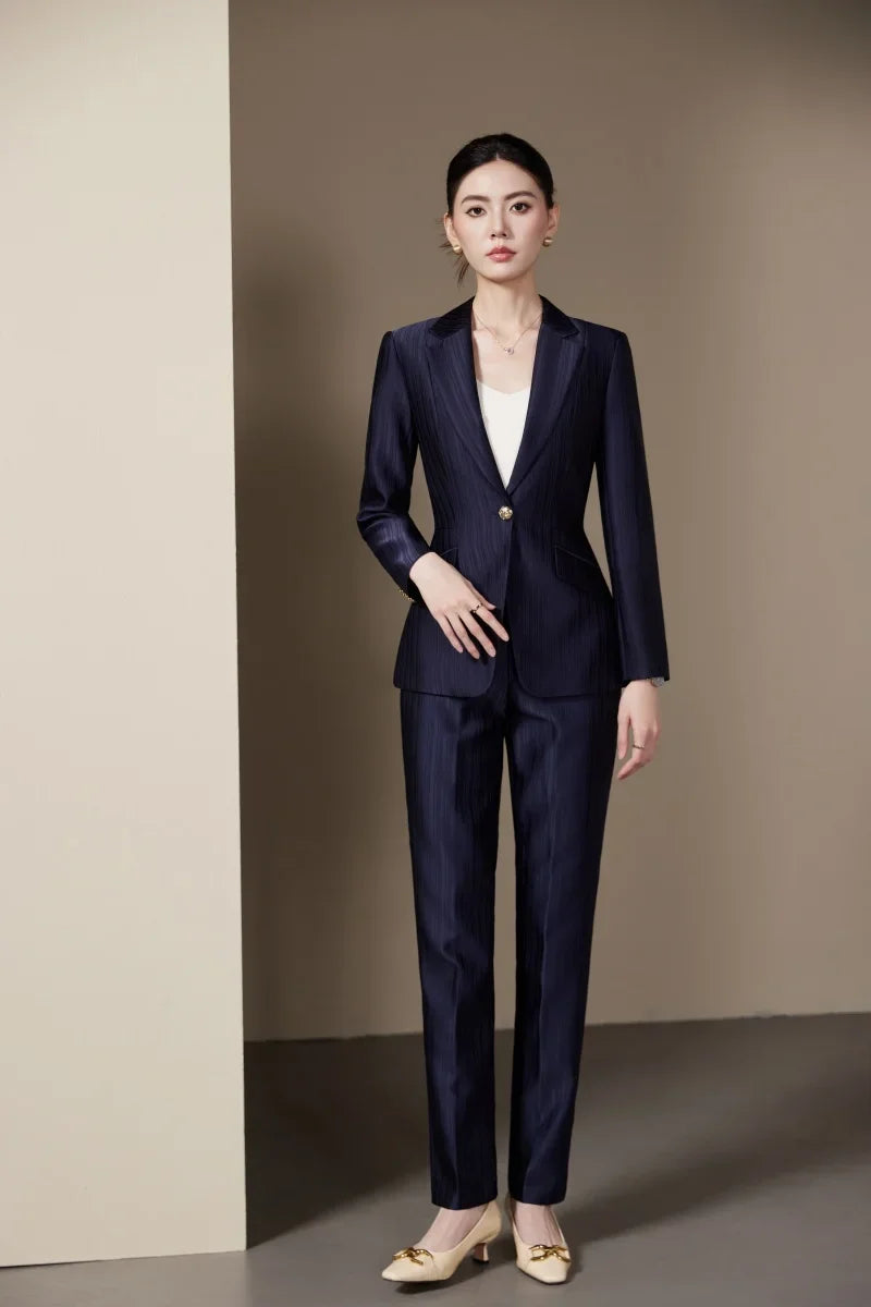 Fashionable ladies' clothing, high quality two-piece pants + blazer. 2025 Autumn and Winter New Models