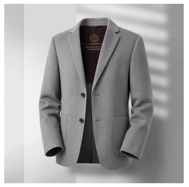 Men's Full Wool Double-Sided Tweed Casual Blazer Five Colors Single-Lining Autumn Winter Well-Structured Casual Business Suit Ja