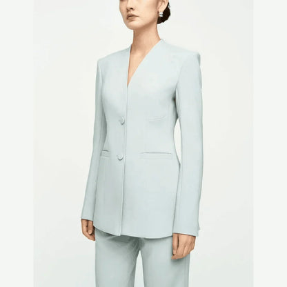 Elegant Solid Color Women Pants Set High-end Single Breasted Female Two Pieces(Blazer+Trousers)ropa de mujer ofertas