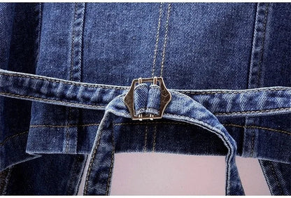 2025 Femme Cowboy Vest Outwear Spring Women Fashion Large Size 5XL Denim Waistcoat Coat Ladies Double-breasted Sleeveless Jacket