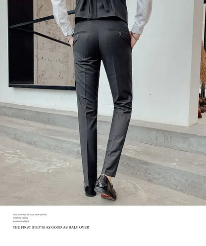 Men's 3-Piece Suit Slim Fit Blazer Vest Pants Set Business Formal Wedding
