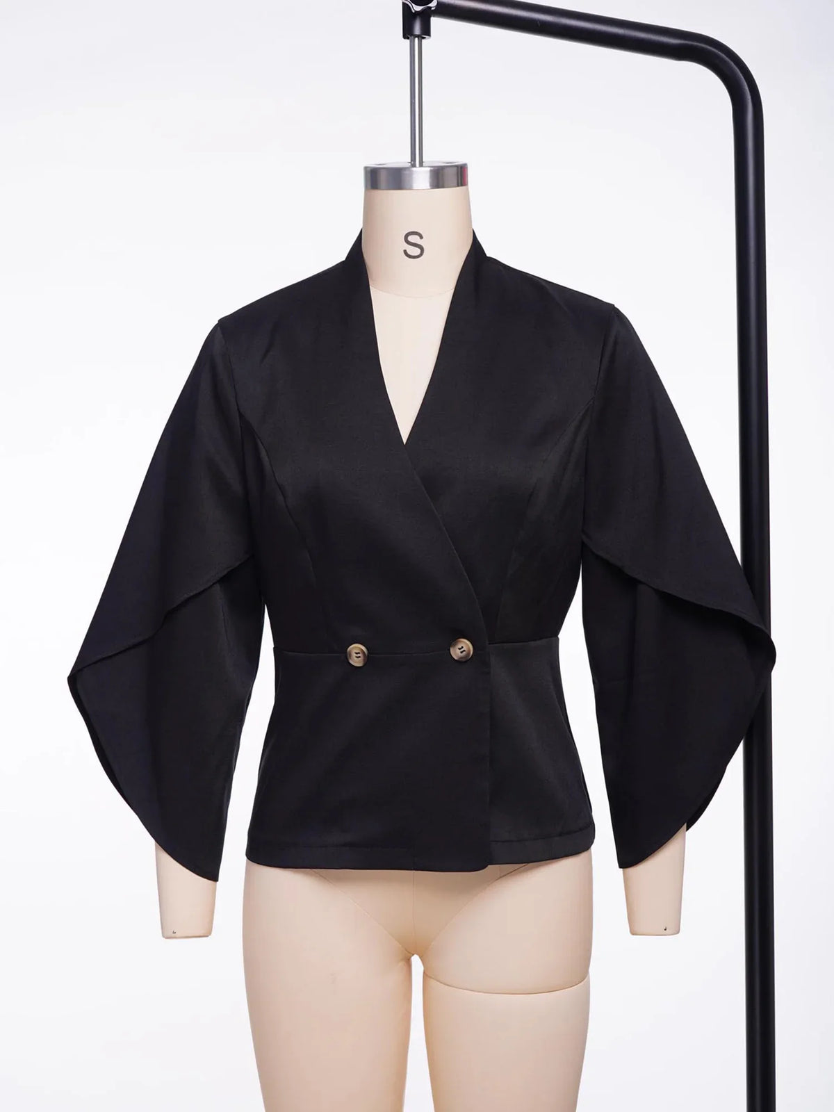 Women Business Casual Blazer V-neck Wrap Sleeves Formal Dress Suits Jacket for Weekend Party Office Work Meeting Interview
