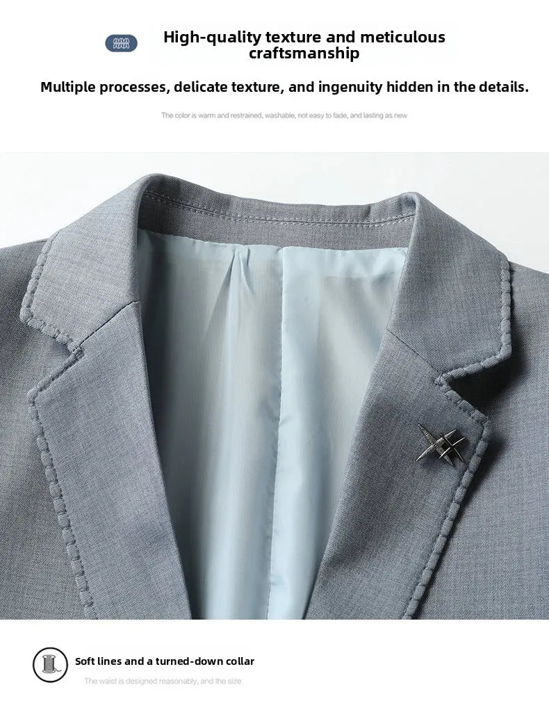 2026 Blazer Lightweight High-end Men's Fashionable Business Outdoor Travel Youthful Wedding Hosting Casual Korean Style Blazer