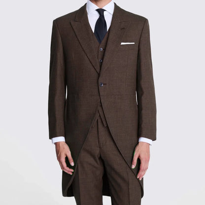Men Suit 3 Piece Dark Gray With Lapel Single Button Business Casual For Wedding Banquet Work Tuxedo Jacket Vest With Pants