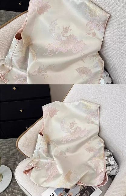 Female High-end Jacquard Waistcoat Coat Spring Autumn Women Leisure Sleeveless Jacket Retro Lady Large Size 4XL Vest Tops