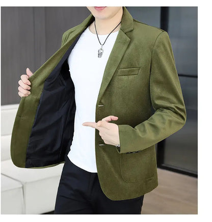 Blazer Men's Fashion Business Gentleman Groom Professional Gentleman Form-fitting Versatile Casual Formal Wear High-end Blazer