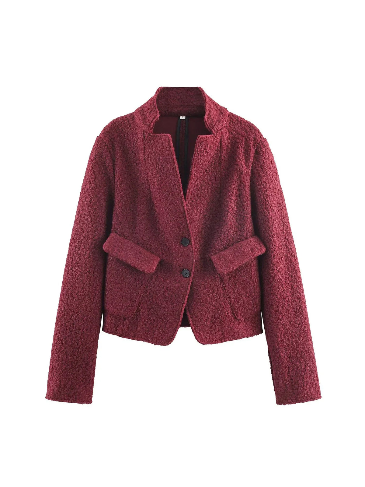 Women Christmas Red Winter Jacket Coat Vintage Teddy Coats Streetwear Long Sleeve Lamb Wool Jacket Outerwear 2000s Clothes 2025