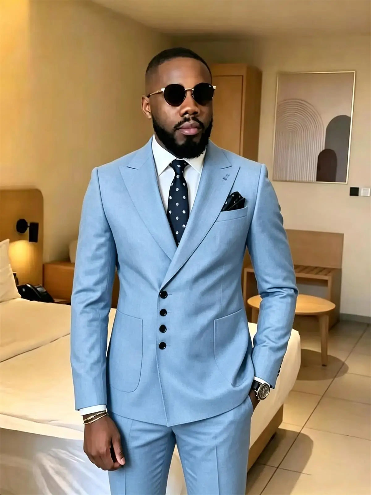 Slim Fit Men's Suits Single Breasted 2 Piece Jacket Pants Sets Wedding Formal Business Dinner Tuxedo High Quality Male Clothing