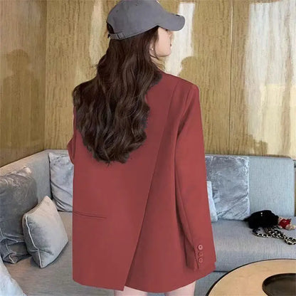 Spring Autumn Design Sensation  Women's Suit Jacket 2026 Korean Style Youthful College Style High Quality Black