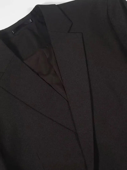 Vintage Men's Metal Buckle Designer Blazer Masculino Gentleman Slim Fit Business Performance Suit Elegant Black Jacket Coats