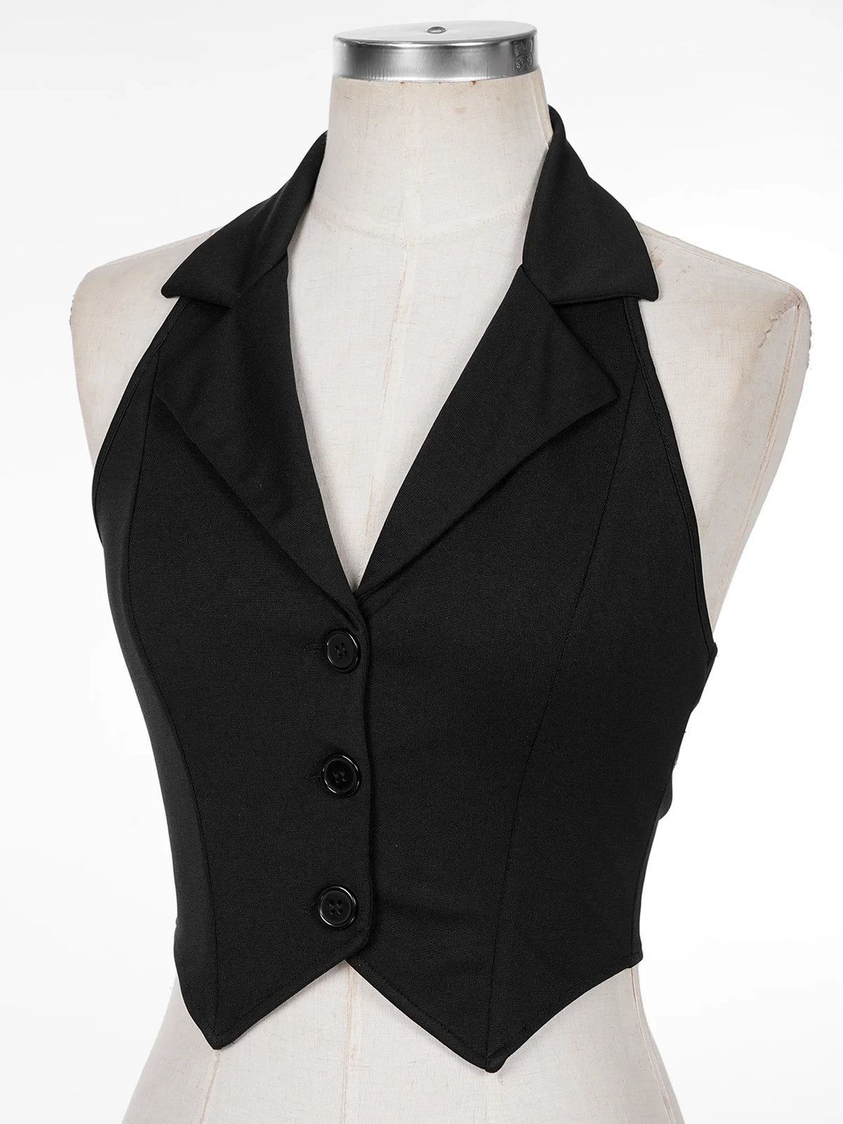 Elegant Women's Halter Vests Sleeveless Suits Waistcoat Mujer OL Office Ladies Crop Top for Business Commuting Formal Clothes
