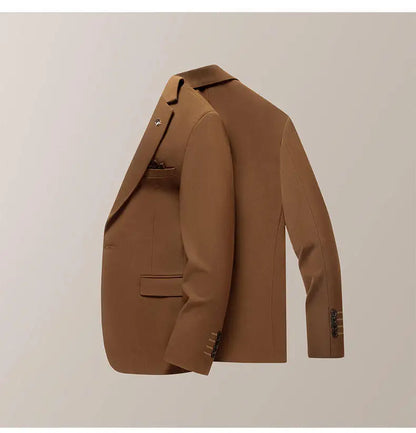 Blazer's New Men's Fashion Outdoor Travel Camping Youth Wedding Versatile, Hosting Campus Slimming Casual Korean Version Blazer