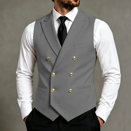 Men's Double Breasted Vest for Wedding & Formal Occasions
