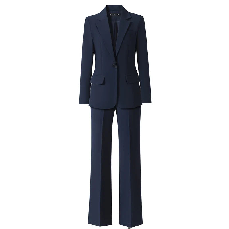 Fashion Classic Women's Trouser Suit Set Two Piece Outfits Woman Elegant 2 Pieces Sets Blazer Jacket Pants Office Wear Lady