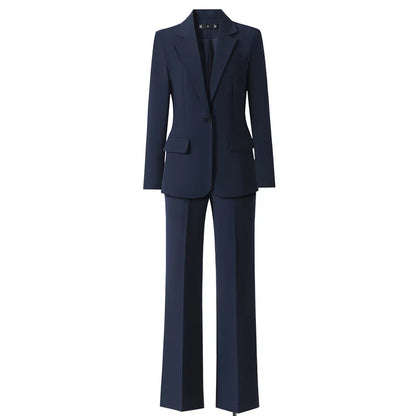 Fashion Classic Women's Trouser Suit Set Two Piece Outfits Woman Elegant 2 Pieces Sets Blazer Jacket Pants Office Wear Lady