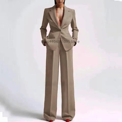 Women's Suit Party Wedding Fashion Style 2pcs Slim Fit Prom Blazer Pants Outfit Dress Evening Dresses for Prom Lady Clothes