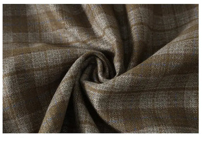 Men's Smart Casual Plaid Blazer – Single Breasted, Slim Fit, Spring Autumn