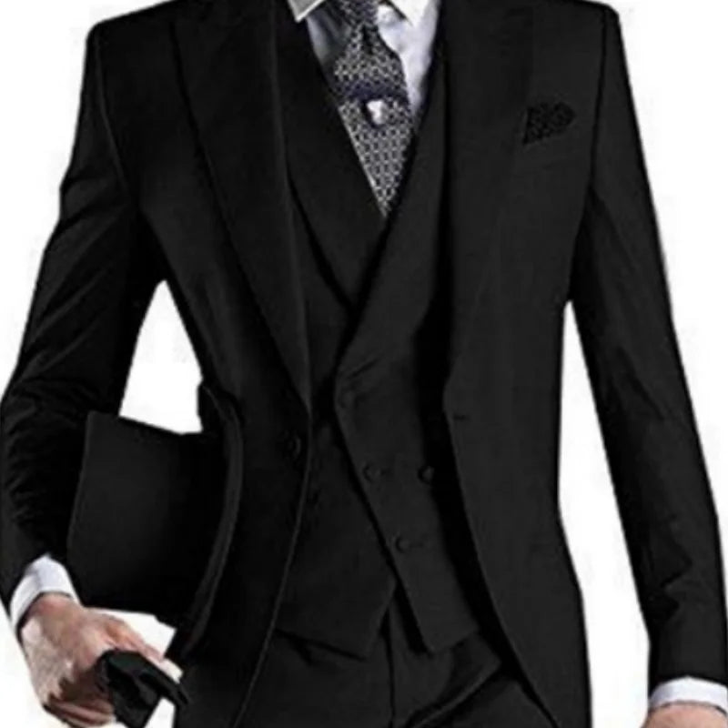 Men's Vest Double Breasted with Lapel Smart Casual Waistcoat for Wedding Banquet and Daily Wear