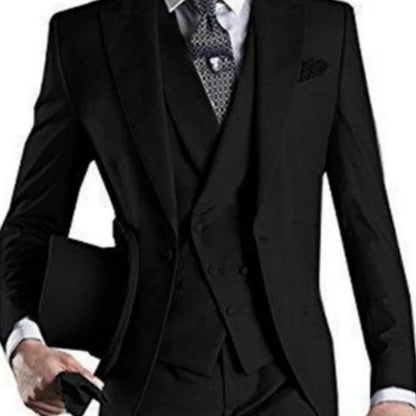 Men's Vest Double Breasted with Lapel Smart Casual Waistcoat for Wedding Banquet and Daily Wear