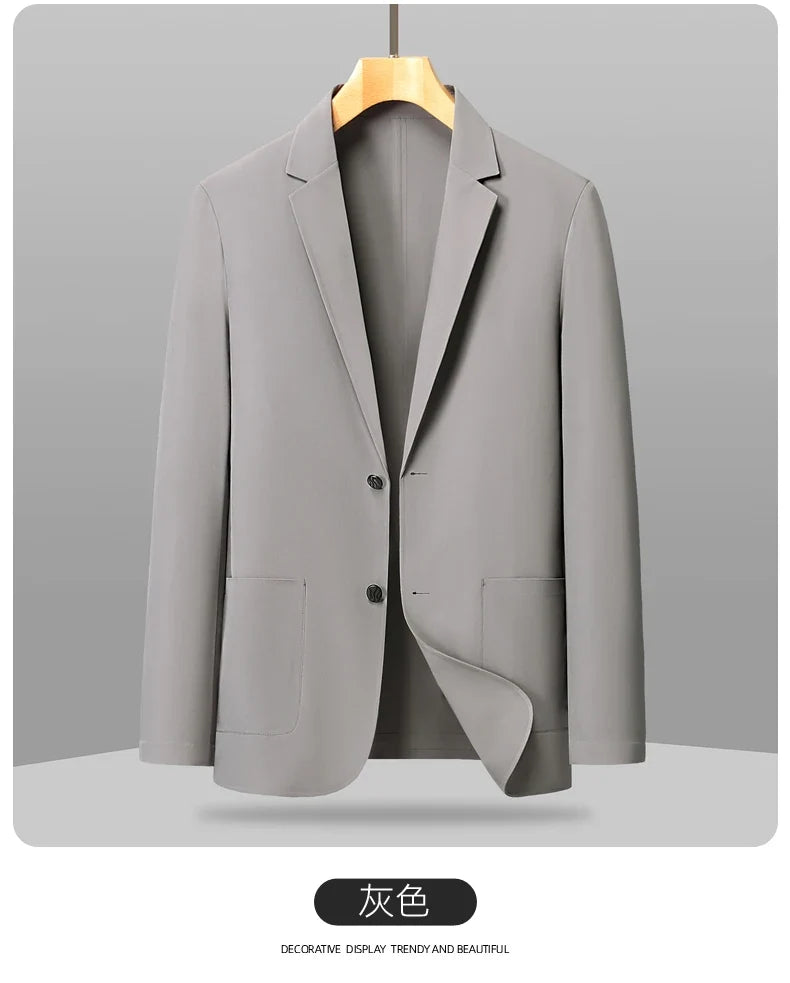 Men's new sun protection fabric business casual suit jacket - anti-wrinkle, no ironing, ice silk, seamless luxurious top