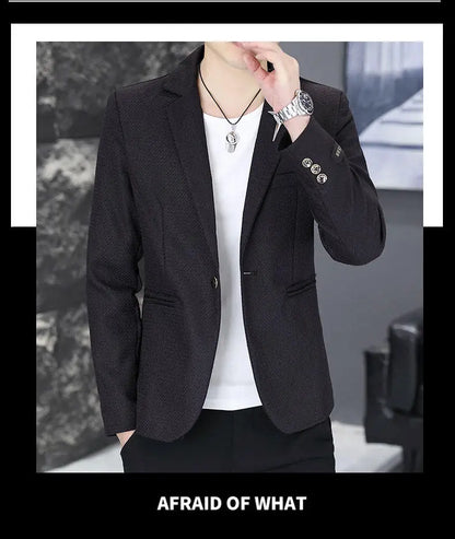Men's Slim Fit Fashionable Hair Stylist Little Blazer Autumn 2026 New Arrival Trendy Small Jacket for Younger Men